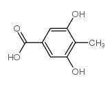 3,5-二羟基-4-甲基苯甲酸结构式