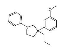 3-(3-methoxyphenyl)-1-phenyl-3-propylpyrrolidine结构式