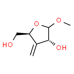 D-erythro-Pentofuranoside, methyl 3-deoxy-3-methylene- (9CI)结构式