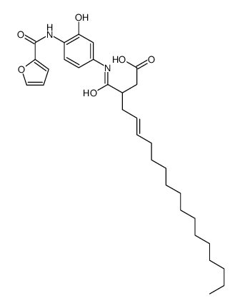 3-[[[4-[(2-furoyl)amino]-3-hydroxyphenyl]amino]carbonyl]nonadec-5-enoic acid结构式