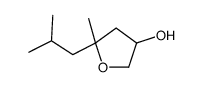 5-methyl-5-(2-methylpropyl)oxolan-3-ol结构式