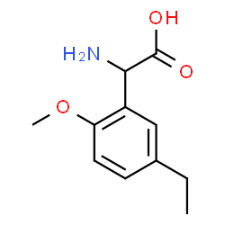 Benzeneacetic acid, alpha-amino-5-ethyl-2-methoxy- (9CI) Structure