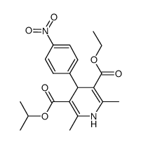 ethyl isopropyl 2,6-dimethyl-4-(4-nitrophenyl)-1,4-dihydropyridine-3,5-dicarboxylate Structure