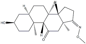 3α-Hydroxy-17-(methoxyimino)-5β-androstan-11-one structure