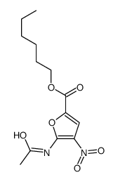 hexyl 5-acetamido-4-nitrofuran-2-carboxylate Structure