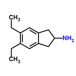 2-氨基-5,6-二乙基茚烷结构式