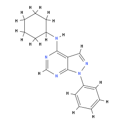N-Cyclohexyl-1-phenyl-1H-pyrazolo[3,4-d]pyriMidin-4-aMine Structure
