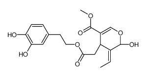 methyl (4S,5E,6R)-4-[2-[2-(3,4-dihydroxyphenyl)ethoxy]-2-oxoethyl]-5-ethylidene-6-hydroxy-4H-pyran-3-carboxylate结构式