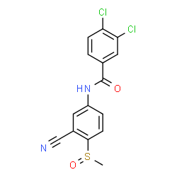 3,4-DICHLORO-N-[3-CYANO-4-(METHYLSULFINYL)PHENYL]BENZENECARBOXAMIDE结构式