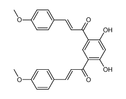 2',4'-dihydroxy-5'-(4-methoxy)cinnamoyl-4-methoxychalcone结构式