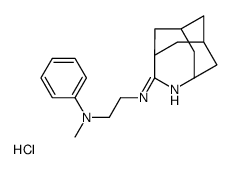 5-(2-(N-Methylanilino)ethylamino)-4-azatricyclo(4.3.1.1(sup 3,8))undec-4-ene hydrochloride Structure