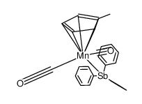 (methylcyclopenadienyl)Mn(CO)2SbPh3结构式