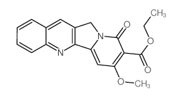 Ethyl 7-methoxy-9-oxo-9,11-dihydroindolizino(1,2-b)quinoline-8-carboxylate Structure