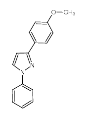 3-(4-甲氧基苯基)-1-苯基-1H-吡唑结构式