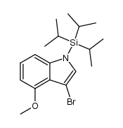 3-bromo-4-methoxy-1-(triisopropylsilyl)-1H-indole结构式