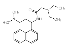 Acetamide,2-(diethylamino)-N-[3-(dimethylamino)-1-(1-naphthalenyl)propyl]-, hydrochloride(1:2)结构式