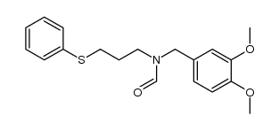 N-(3,4-dimethoxyphenyl)methyl-N-[(3-phenylsulfanyl)propyl]formamide结构式