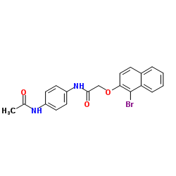 N-(4-Acetamidophenyl)-2-[(1-bromo-2-naphthyl)oxy]acetamide Structure