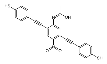 N-[4-nitro-2,5-bis[2-(4-sulfanylphenyl)ethynyl]phenyl]acetamide Structure