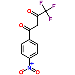 4,4,4-三氟-1-(4-硝基苯基)丁烷-1,3-二酮结构式