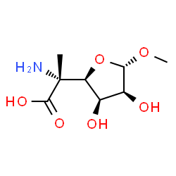 alpha-D-Mannofuranosiduronic acid, methyl 5-amino-5-deoxy-5-C-methyl- (9CI) structure