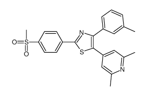 5-(2,6-dimethylpyridin-4-yl)-4-(3-methylphenyl)-2-(4-methylsulfonylphenyl)-1,3-thiazole Structure