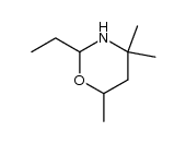 2-ethyl-4,4,6-trimethyltetrahydro-1,3-oxazine结构式