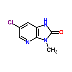 6-Chloro-3-methyl-1,3-dihydro-2H-imidazo[4,5-b]pyridin-2-one结构式
