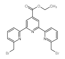 6,6''-BIS(BROMOMETHYL)-[2,2':6',2''-TERPYRIDINE]-4'-CARBOXYLIC ACID ETHYL ESTER结构式