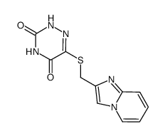 6-[(imidazo[1,2-a]pyridin-2-ylmethyl)thio]-1,2,4-triazine-3,5(2H,4H)-dione结构式