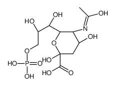 (4S,5R,6R)-5-acetamido-6-[(1S,2R)-1,2-dihydroxy-3-phosphonooxy-propyl]-2,4-dihydroxy-oxane-2-carboxylic acid结构式