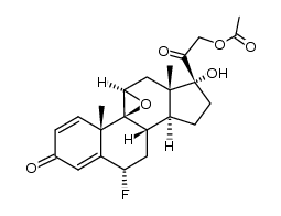 21-acetoxy-9,11β-epoxy-6α-fluoro-17-hydroxy-9β-pregna-1,4-diene-3,20-dione Structure