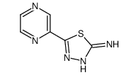 5-(2-Pyrazinyl)-1,3,4-thiadiazol-2-amine结构式