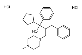 2-benzyl-1-cyclopentyl-3-(4-methylpiperazin-1-yl)-1-phenylpropan-1-ol,dihydrochloride结构式