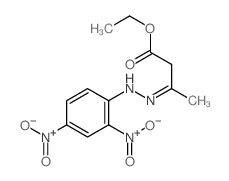 Butanoic acid,3-[2-(2,4-dinitrophenyl)hydrazinylidene]-, ethyl ester结构式