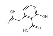 2-(carboxymethyl)-6-hydroxybenzoic acid Structure