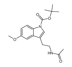 N-[2-(1-tert-butoxycarbonyl-5-methoxy-1H-indol-3-yl)ethyl]acetamide结构式