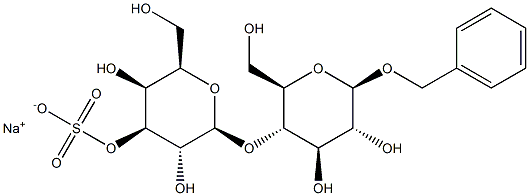 苄基 4-O-(3-O-磺基-BETA-D-吡喃半乳糖基)-BETA-D-吡喃葡萄糖苷单钠盐结构式