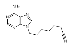 7-(6-aminopurin-9-yl)heptanenitrile Structure