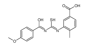 3-[(4-methoxybenzoyl)carbamothioylamino]-4-methylbenzoic acid结构式