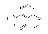 4-ethoxy-6-(trifluoromethyl)pyrimidine-5-carbaldehyde结构式