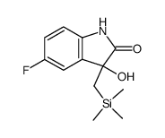 5-fluoro-3-hydroxy-3-((trimethylsilyl)methyl)indolin-2-one结构式