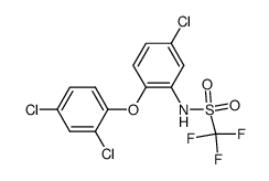 N-[5-Chloro-2-(2,4-dichloro-phenoxy)-phenyl]-C,C,C-trifluoro-methanesulfonamide结构式