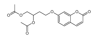 4-[(2-oxo-2H-1-benzopyran-7-yl)oxy]butane-1,2-diyldiacetate Structure