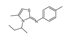 3-butan-2-yl-4-methyl-N-(4-methylphenyl)-1,3-thiazol-2-imine结构式