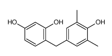 4-[(4-hydroxy-3,5-dimethylphenyl)methyl]benzene-1,3-diol Structure