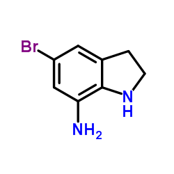 5-Bromo-2,3-dihydro-1H-indol-7-ylamine结构式