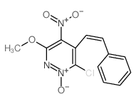 6-chloro-3-methoxy-4-nitro-5-[(E)-2-phenylethenyl]-6H-pyridazine 1-oxide picture