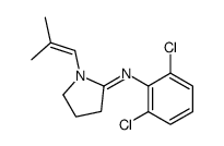 N-(2,6-dichlorophenyl)-1-(2-methylprop-1-enyl)pyrrolidin-2-imine结构式