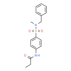 N-(4-{[benzyl(methyl)amino]sulfonyl}phenyl)propanamide结构式